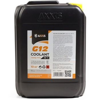 Антифриз Axxis Yellow G12 Сoolant Ready-Mix -36°C Жовтий 10кг (48021295622) | Фото 1