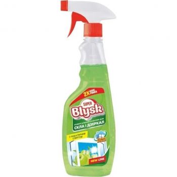 Універсальний очисник для скла та дзеркал Super Blysk Зелене Яблуко 500мл (4820256550809) Універсальний очисник для скла та дзеркал Super Blysk Зелене Яблуко 500мл (4820256550809) | Фото 1