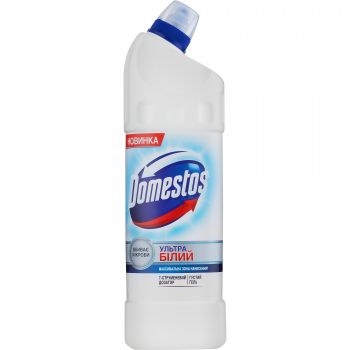 Засіб для чищення унітаза DOMESTOS Ультра Білий 1 л (8710908149474) | Фото 1