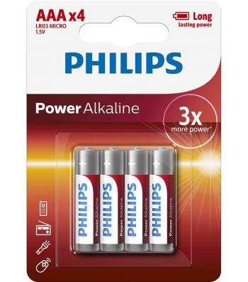 PHILIPS Power Alkaline AAA BLI 4 (LR03P4B/10) | Фото 2