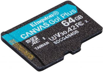 Карта пам'яті KINGSTON microSD 64GB C10 UHS-I U3 A2 V30 R200MB/s (SDCG4/64GBSP) | Фото 3