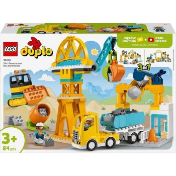 Конструктор LEGO DUPLO Town 3 в 1 Будівельний майданчик та техніка (10476) Купить конструктор Конструктор LEGO DUPLO Town 3 в 1 Будівельний майданчик та техніка (10476) | Фото 1
