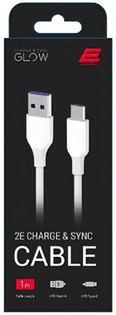 2E USB-A - USB-C Glow 1m White (2E-CCAC-WH) | Фото 2