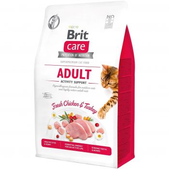 Сухий корм Brit Care Cat GF Adult Activity Suppor з куркою та індичкою, 0,4 кг (8595602540839) | Фото 1