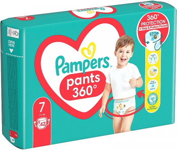 Підгузки-трусики Pampers Pants Giant Plus розмір 7 17+кг 42шт (8700216341639) | Фото 2