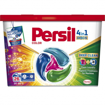 Капсули для прання Persil 4in1 Discs Color Deep Clean 26 шт (9000101800043) | Фото 1