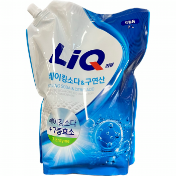 Гель для прання AEKYUNG LiQ Baking Soda&Citric Acid із содою та лимонною кислотою дойпак 2л (8801046405642) | Фото 1