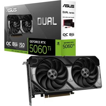 Відеокарта ASUS GeForce RTX 5060 Ti 8 GB GDDR7 OC DUAL (90YV0MP2-M0NA00) | Фото 2