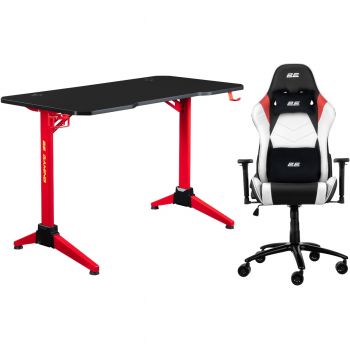 Комплект Крісло 2E Gaming BUSHIDO II White/Black (2E-GC-BUS-WT) + Стіл 2E Gaming OTOROSHI Black-Red | Фото 1