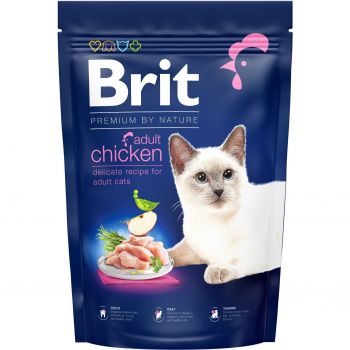Сухий корм для дорослих кішок Brit Premium by Nature Cat Adult Chicken з куркою 1,5 кг (8595602553129) | Фото 1