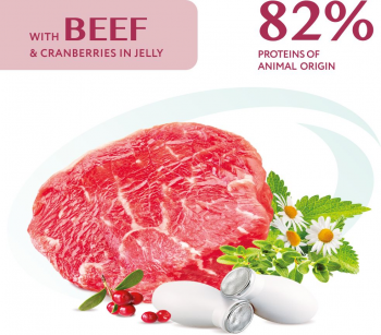 Вологий корм Optimeal для дорослих собак з яловичиною та журавлиною в желе 100г (b2910702) | Фото 3