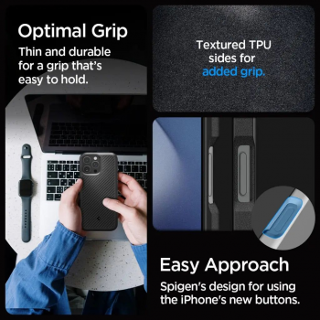 Чохол Spigen для APPLE iPhone 16 Pro, Core Armor, Matte Black (ACS08157) Чохол Spigen для APPLE iPhone 16 Pro, Core Armor, Matte Black (ACS08157) | Фото 5