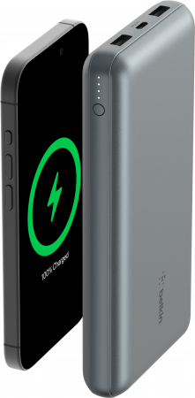 Портативний акумулятор BELKIN 10000mAh 15W 2xUSB-A, USB-C Gray (BPB011BTGY) Портативний акумулятор BELKIN 10000mAh 15W 2xUSB-A, USB-C Gray (BPB011BTGY) | Фото 8
