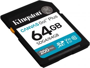 Карта пам'яті KINGSTON SD  64GB C10 UHS-I U3 V30 R200MB/s (SDG4/64GB) | Фото 2