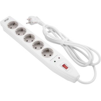 Мережевий фільтр 2E 5хSchuko 3G*1.5мм, 3м, white (2E-SP515M3WH) | Фото 1