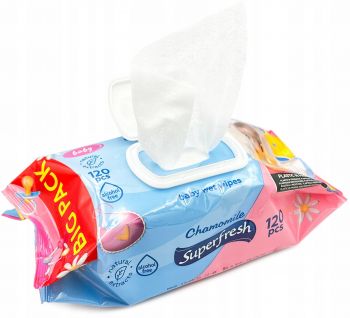 Купить влажные салфетки Серветки вологі Superfresh Baby chamomile 120 шт (4823071619010) | Фото 5