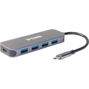 USB-хаб D-Link 3xUSB3.0, 1xUSB3.0, 1xUSB-C/PD, USB-C (DUB-2340) | Фото 1