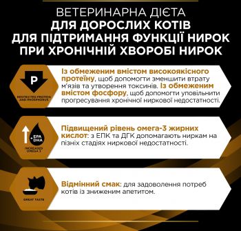 Сухий корм для кішок із захворюванням нирок Purina Pro Plan Veterinary Diets NF Renal Function 5 кг (7613287882370) Сухий корм для кішок із захворюванням нирок Purina Pro Plan Veterinary Diets NF Renal Function 5 кг (7613287882370) | Фото 9