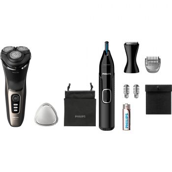 Електробритва PHILIPS S3242/12 + Тример для носа і вух PHILIPS NT5650/16 | Фото 1