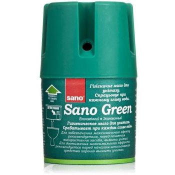 Купить средство для уборки SANO Бачок (зелений) для миття унітазу, 150 г (7290010935833) | Фото 1