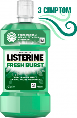 Ополіскувач для ротової порожнини Listerine Сплеск свіжості 500 мл (5010123703547) | Фото 6