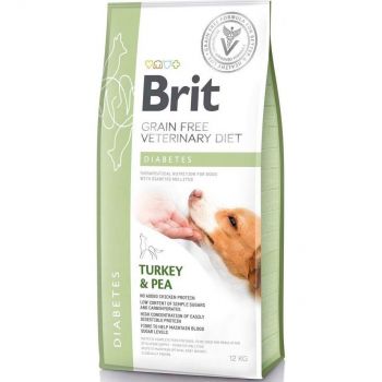 Сухий корм для дорослих собак Brit VetDiets при цукровому діабеті з індичкою та горохом 12 кг (8595602528097) | Фото 1