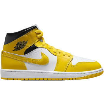 Кеди жіночі Nike Air Jordan 1 Mid BQ6472-170 39 (8 US) біло-жовті | Фото 1