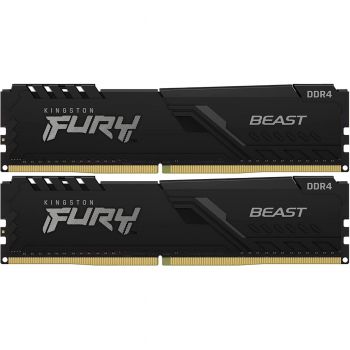 Пам'ять для ПК KINGSTON DDR4 3200 16GB KIT (8GBx2) FURY Beast Black (KF432C16BBK2/16) | Фото 2