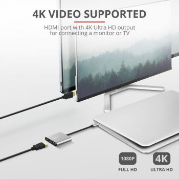 Купить USB хаб TRUST Dalyx Aluminium 3-in-1 Multiport USB-C Adapter (23772) | Фото 2