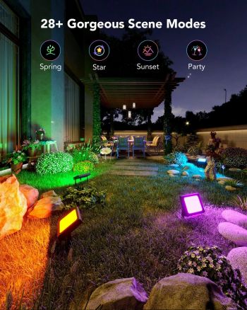 Набір настінних світильників Govee H7060 RGBICWW LED Smart Flood Lights Чорний (H7060311) Набір настінних світильників Govee H7060 RGBICWW LED Smart Flood Lights Чорний (H7060311) | Фото 10