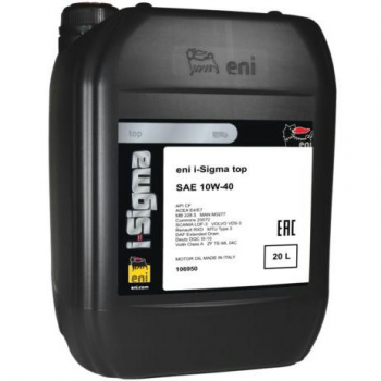 Олива моторна Eni i-Sigma top 10W-40 (Каністра 20л) (4107608270) | Фото 1
