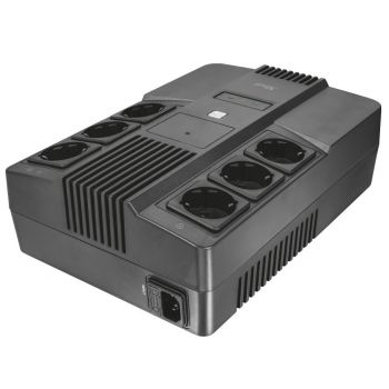 ДБЖ TRUST Maxxon 800VA UPS with 6 standard wall power outlets BLACK (23326) | Фото 1