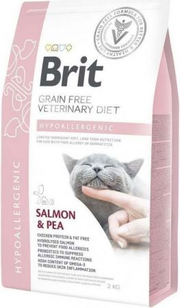 Сухий корм Brit VetDiets беззерновий для котів Hypoallergenic з лососем та горохом 2кг (8595602528370) | Фото 3