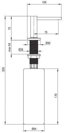 Дозатор миючих засобів Deante ASTER (ZZZ_F0DD) | Фото 2