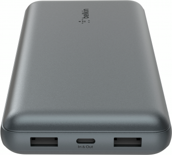 Портативний акумулятор BELKIN 10000mAh 15W 2xUSB-A, USB-C Gray (BPB011BTGY) Портативний акумулятор BELKIN 10000mAh 15W 2xUSB-A, USB-C Gray (BPB011BTGY) | Фото 5
