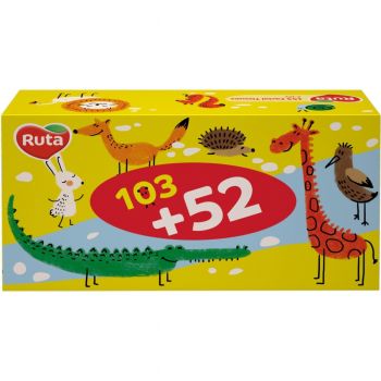 Серветки косметичні Ruta Kids 2 шари 155 л. (4820023748422) | Фото 1
