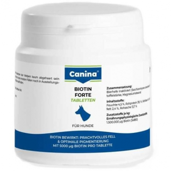 Вітаміни інтенсивний курс для шерсті Canina Biotin forte 100 г 30 таблеток (4027565101092) | Фото 1
