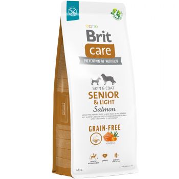 Корм для старіючих собак Brit Care Dog Grain-free Senior & Light беззерновий з лососем 12кг (8595602558926) | Фото 1