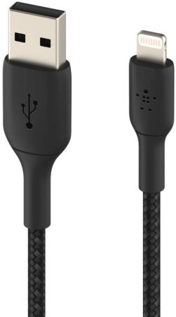 BELKIN USB-A - Lightning, BRAIDED, 2m, black (CAA002BT2MBK) | Фото 3
