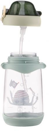 Купить термос и термокружку Пляшка для води ARDESTO Octopus дитяча 500 мл, зелена, пластик (AR2250PO) | Фото 3