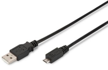 DIGITUS USB 2.0 (AM/microB) 1.8м Black | Фото 1