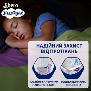 Підгузки-трусики LIBERO Sleep Tight розмір 10 35-60 кг 9 шт (7322541180816) | Фото 6