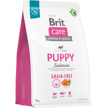 Корм для цуценят Brit Care Dog Grain-free Puppy беззерновий з лососем 3кг (8595602558810) | Фото 1