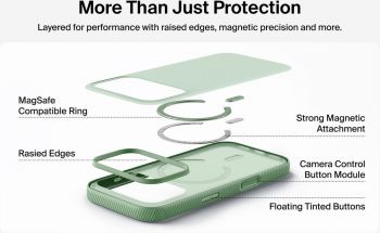 Чохол BELKIN для APPLE iPhone 17 Pro Max Magnetic Protective Grip Pistachio Green (MSA036HQSE) Чохол BELKIN для APPLE iPhone 17 Pro Max Magnetic Protective Grip Pistachio Green (MSA036HQSE) | Фото 10