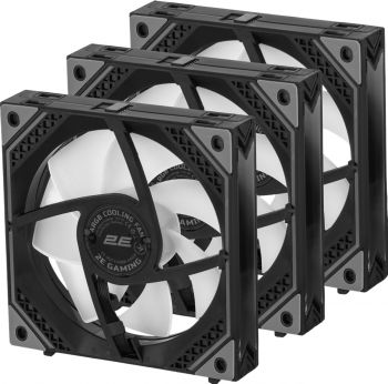 Комплект корпусних вентиляторів 2E GAMING Air Cool (2E-ACF120MB-ARGB) Купить систему охлаждения Комплект корпусних вентиляторів 2E GAMING Air Cool (2E-ACF120MB-ARGB) | Фото 8