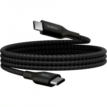 Кабель BELKIN USB-С - USB-С braided, 240Вт, 1м, Black (CAB015BT1MBK) | Фото 1