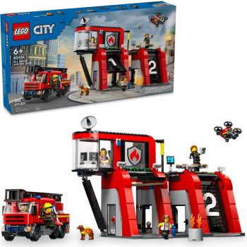 Конструктор LEGO City Пожежне депо з пожежною машиною (60414) | Фото 1