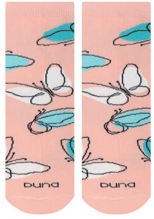 Шкарпетки дитячі Duna 35-38 1 пара персикові з принтом Метелики (4823094657365) | Фото 5