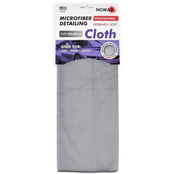 Ганчірка Nowax Професійна з мікрофібри For Detaling Ultra-Soft 40x40см. Сіра (NX68441) | Фото 1