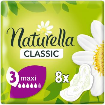 Гігієнічні прокладки NATURELLA Camomile Maxi Single, ароматизовані 8 шт. (4015400317999) | Фото 1